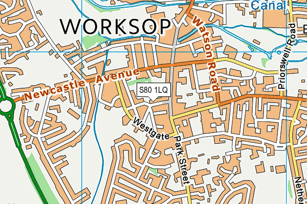 S80 1LQ map - OS VectorMap District (Ordnance Survey) S80 1LQ map - OS VectorMap District (Ordnance Survey)
