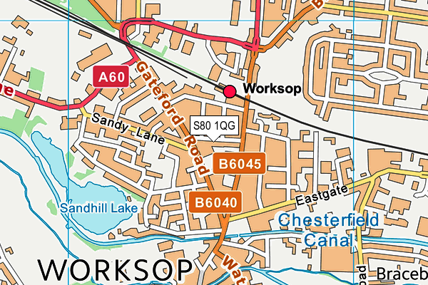 S80 1QG map - OS VectorMap District (Ordnance Survey) S80 1QG map - OS VectorMap District (Ordnance Survey)