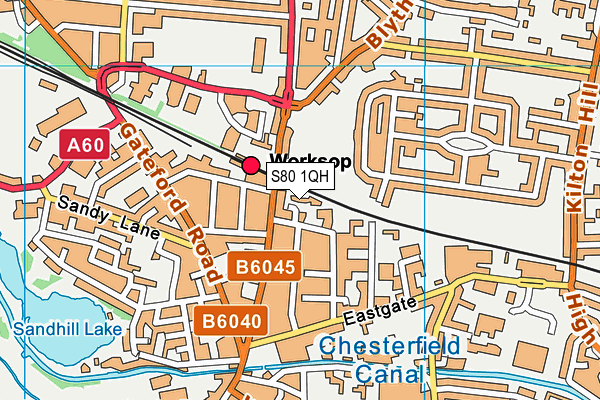 S80 1QH map - OS VectorMap District (Ordnance Survey) S80 1QH map - OS VectorMap District (Ordnance Survey)