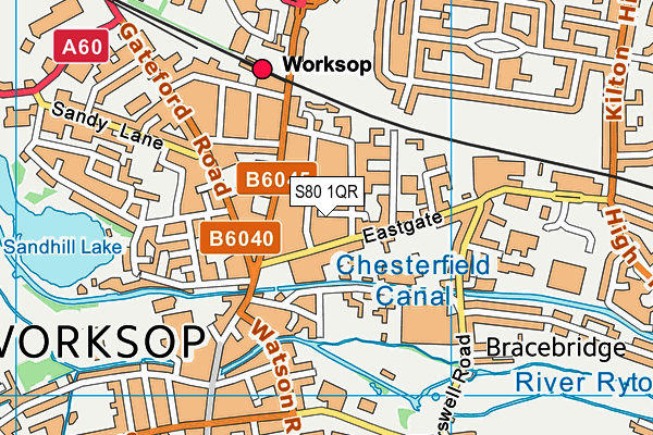 S80 1QR map - OS VectorMap District (Ordnance Survey) S80 1QR map - OS VectorMap District (Ordnance Survey)