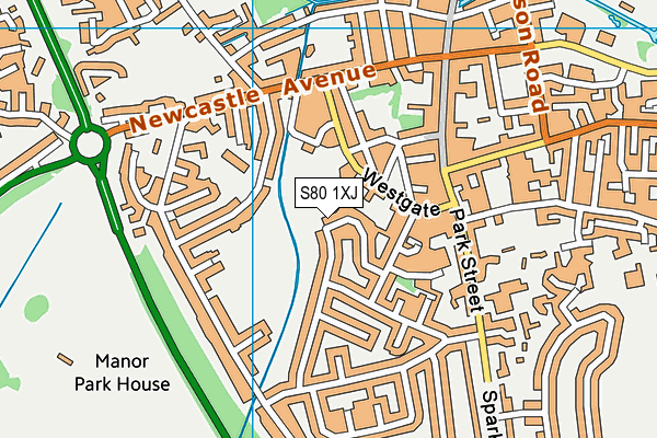 S80 1XJ map - OS VectorMap District (Ordnance Survey) S80 1XJ map - OS VectorMap District (Ordnance Survey)