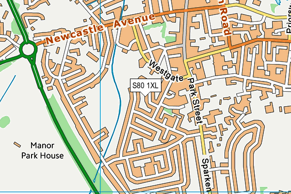 S80 1XL map - OS VectorMap District (Ordnance Survey) S80 1XL map - OS VectorMap District (Ordnance Survey)
