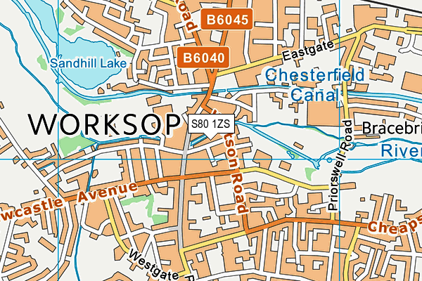 S80 1ZS map - OS VectorMap District (Ordnance Survey) S80 1ZS map - OS VectorMap District (Ordnance Survey)