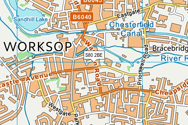 S80 2BE map - OS VectorMap District (Ordnance Survey) S80 2BE map - OS VectorMap District (Ordnance Survey)