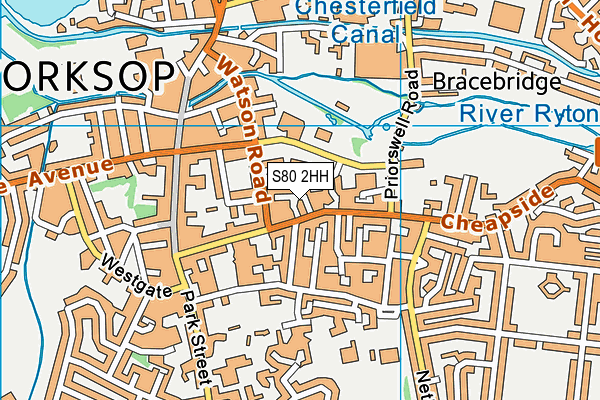 S80 2HH map - OS VectorMap District (Ordnance Survey) S80 2HH map - OS VectorMap District (Ordnance Survey)