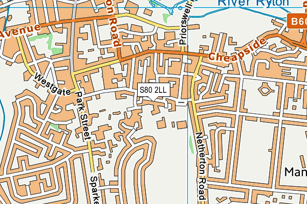 S80 2LL map - OS VectorMap District (Ordnance Survey) S80 2LL map - OS VectorMap District (Ordnance Survey)