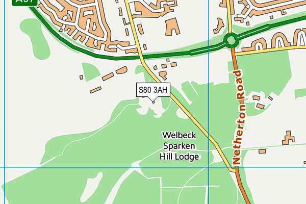 S80 3AH map - OS VectorMap District (Ordnance Survey) S80 3AH map - OS VectorMap District (Ordnance Survey)