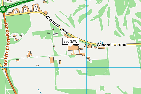 S80 3AW map - OS VectorMap District (Ordnance Survey) S80 3AW map - OS VectorMap District (Ordnance Survey)