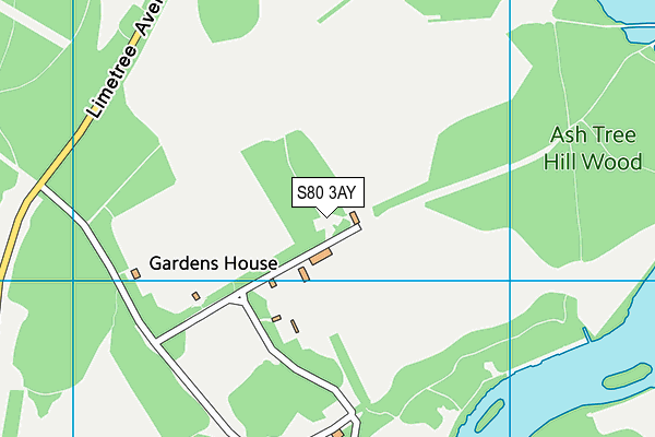 S80 3AY map - OS VectorMap District (Ordnance Survey) S80 3AY map - OS VectorMap District (Ordnance Survey)