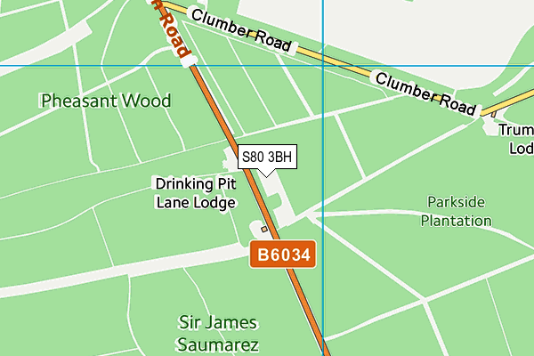 S80 3BH map - OS VectorMap District (Ordnance Survey) S80 3BH map - OS VectorMap District (Ordnance Survey)