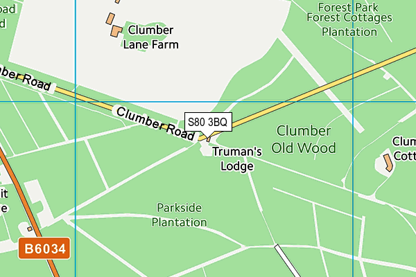 S80 3BQ map - OS VectorMap District (Ordnance Survey) S80 3BQ map - OS VectorMap District (Ordnance Survey)