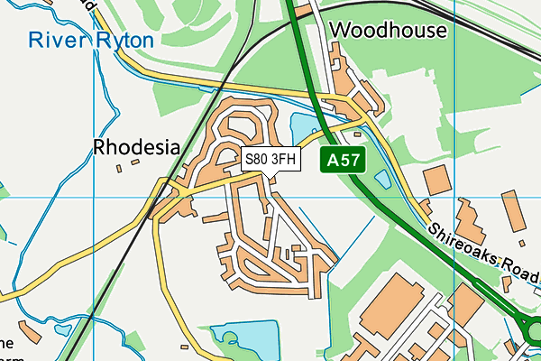 S80 3FH map - OS VectorMap District (Ordnance Survey) S80 3FH map - OS VectorMap District (Ordnance Survey)
