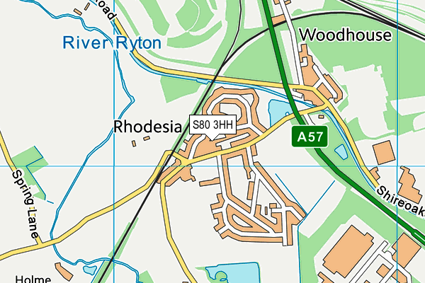 S80 3HH map - OS VectorMap District (Ordnance Survey) S80 3HH map - OS VectorMap District (Ordnance Survey)
