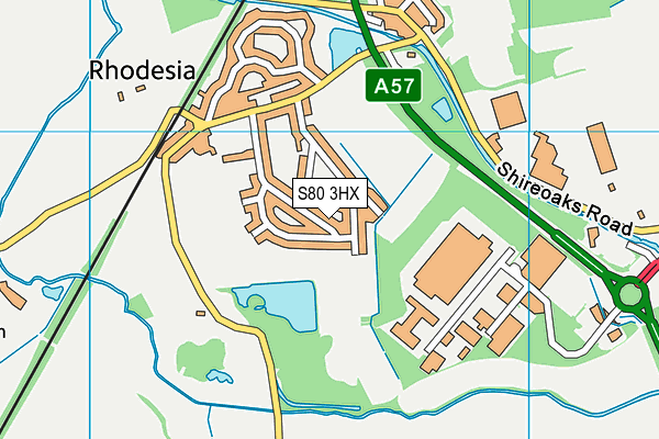 S80 3HX map - OS VectorMap District (Ordnance Survey) S80 3HX map - OS VectorMap District (Ordnance Survey)