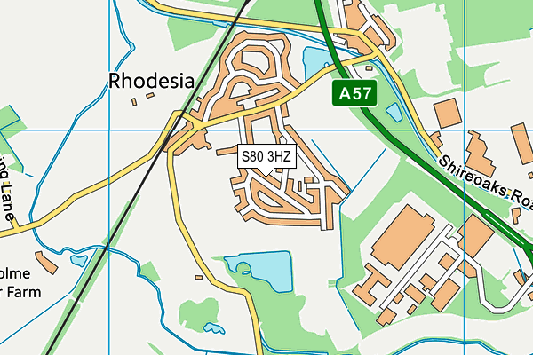S80 3HZ map - OS VectorMap District (Ordnance Survey) S80 3HZ map - OS VectorMap District (Ordnance Survey)