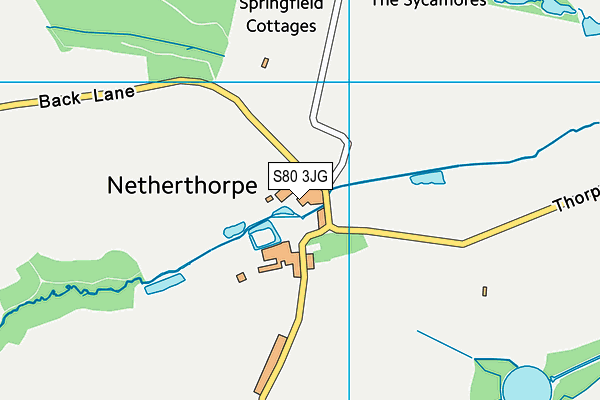 S80 3JG map - OS VectorMap District (Ordnance Survey)