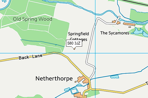 S80 3JZ map - OS VectorMap District (Ordnance Survey) S80 3JZ map - OS VectorMap District (Ordnance Survey)