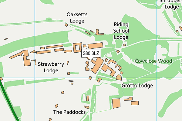 S80 3LZ map - OS VectorMap District (Ordnance Survey) S80 3LZ map - OS VectorMap District (Ordnance Survey)