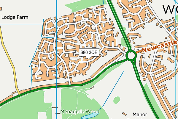 S80 3QE map - OS VectorMap District (Ordnance Survey) S80 3QE map - OS VectorMap District (Ordnance Survey)