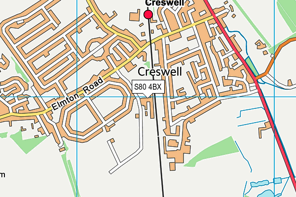 S80 4BX map - OS VectorMap District (Ordnance Survey) S80 4BX map - OS VectorMap District (Ordnance Survey)