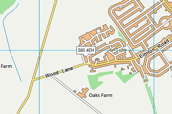 S80 4EH map - OS VectorMap District (Ordnance Survey)