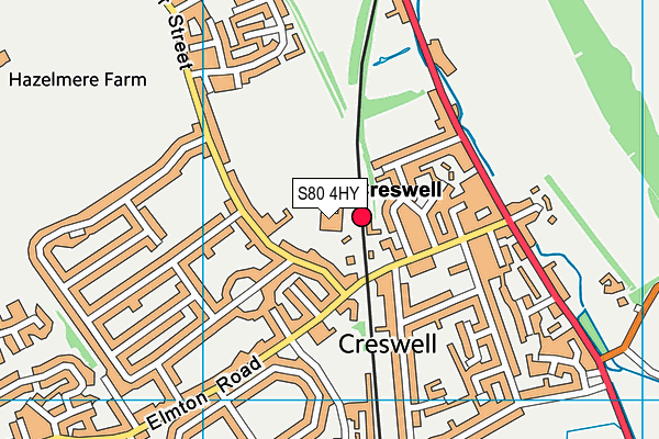 S80 4HY map - OS VectorMap District (Ordnance Survey) S80 4HY map - OS VectorMap District (Ordnance Survey)