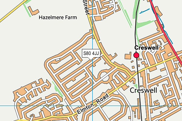 S80 4JJ map - OS VectorMap District (Ordnance Survey) S80 4JJ map - OS VectorMap District (Ordnance Survey)
