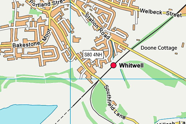 S80 4NH map - OS VectorMap District (Ordnance Survey)
