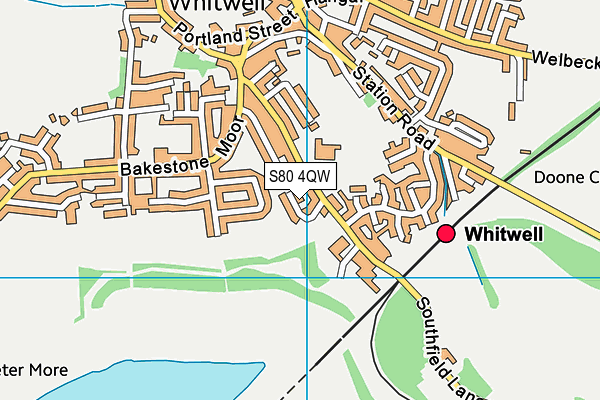 S80 4QW map - OS VectorMap District (Ordnance Survey) S80 4QW map - OS VectorMap District (Ordnance Survey)