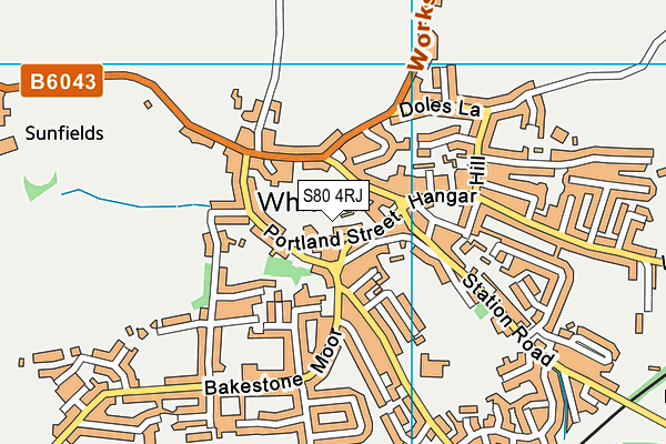 S80 4RJ map - OS VectorMap District (Ordnance Survey) S80 4RJ map - OS VectorMap District (Ordnance Survey)
