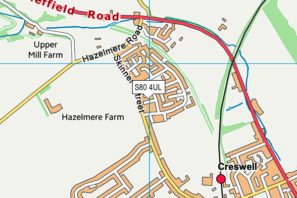 S80 4UL map - OS VectorMap District (Ordnance Survey) S80 4UL map - OS VectorMap District (Ordnance Survey)