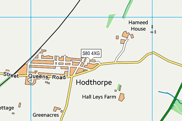 S80 4XG map - OS VectorMap District (Ordnance Survey)