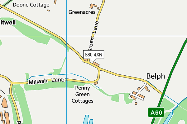 S80 4XN map - OS VectorMap District (Ordnance Survey) S80 4XN map - OS VectorMap District (Ordnance Survey)
