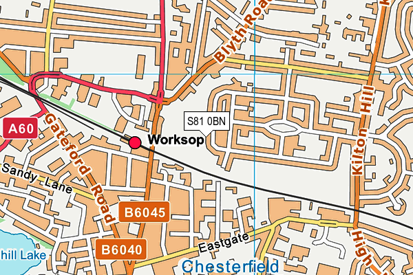 S81 0BN map - OS VectorMap District (Ordnance Survey) S81 0BN map - OS VectorMap District (Ordnance Survey)
