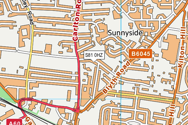 S81 0HZ map - OS VectorMap District (Ordnance Survey) S81 0HZ map - OS VectorMap District (Ordnance Survey)