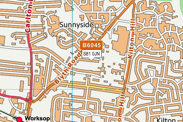 S81 0JN map - OS VectorMap District (Ordnance Survey) S81 0JN map - OS VectorMap District (Ordnance Survey)