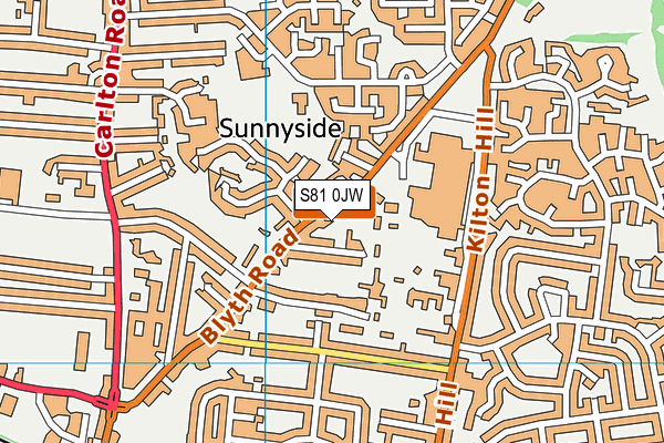 S81 0JW map - OS VectorMap District (Ordnance Survey) S81 0JW map - OS VectorMap District (Ordnance Survey)