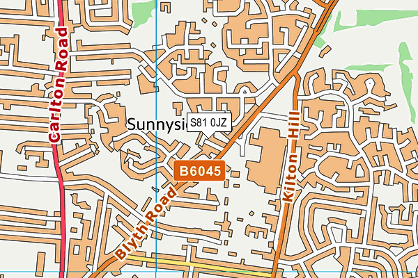 S81 0JZ map - OS VectorMap District (Ordnance Survey) S81 0JZ map - OS VectorMap District (Ordnance Survey)