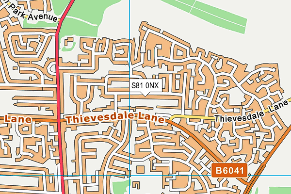S81 0NX map - OS VectorMap District (Ordnance Survey) S81 0NX map - OS VectorMap District (Ordnance Survey)
