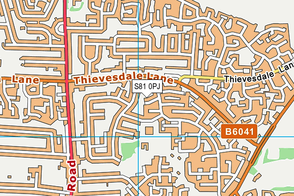 S81 0PJ map - OS VectorMap District (Ordnance Survey) S81 0PJ map - OS VectorMap District (Ordnance Survey)