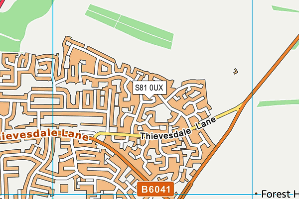 S81 0UX map - OS VectorMap District (Ordnance Survey) S81 0UX map - OS VectorMap District (Ordnance Survey)