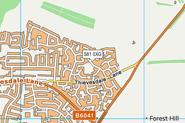 S81 0XG map - OS VectorMap District (Ordnance Survey) S81 0XG map - OS VectorMap District (Ordnance Survey)