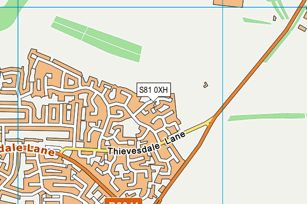 S81 0XH map - OS VectorMap District (Ordnance Survey) S81 0XH map - OS VectorMap District (Ordnance Survey)
