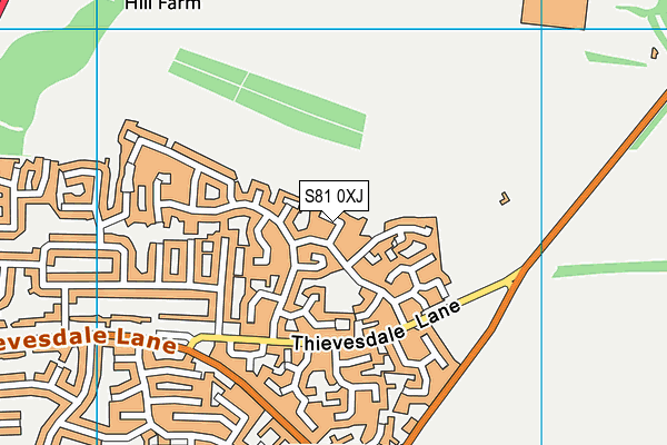 S81 0XJ map - OS VectorMap District (Ordnance Survey) S81 0XJ map - OS VectorMap District (Ordnance Survey)