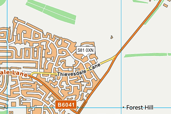 S81 0XN map - OS VectorMap District (Ordnance Survey) S81 0XN map - OS VectorMap District (Ordnance Survey)