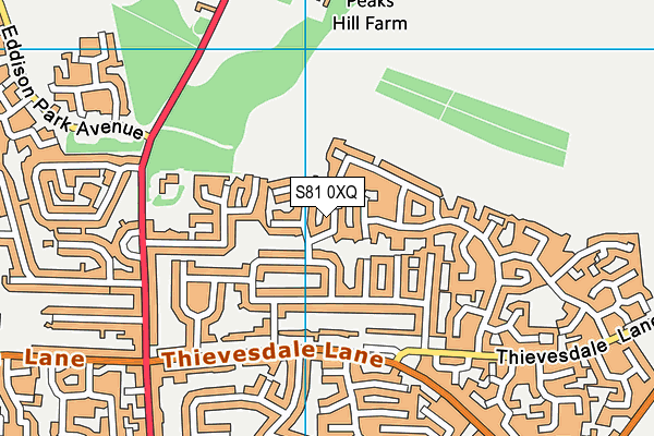 S81 0XQ map - OS VectorMap District (Ordnance Survey) S81 0XQ map - OS VectorMap District (Ordnance Survey)