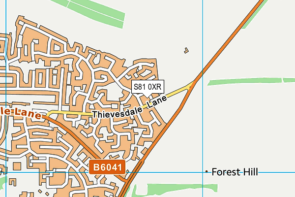 S81 0XR map - OS VectorMap District (Ordnance Survey) S81 0XR map - OS VectorMap District (Ordnance Survey)