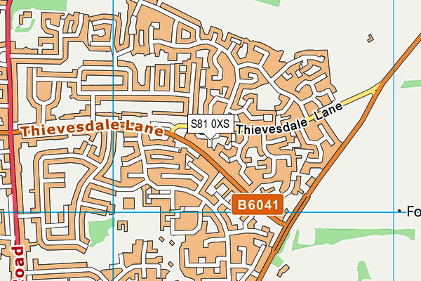 S81 0XS map - OS VectorMap District (Ordnance Survey) S81 0XS map - OS VectorMap District (Ordnance Survey)