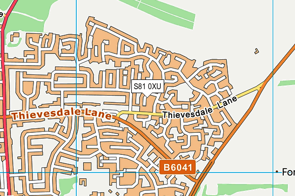 S81 0XU map - OS VectorMap District (Ordnance Survey) S81 0XU map - OS VectorMap District (Ordnance Survey)