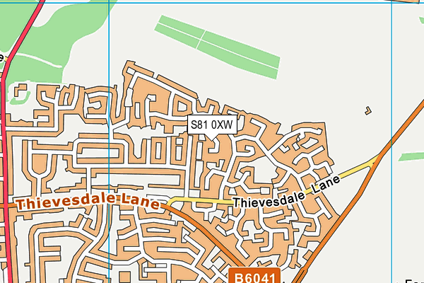 S81 0XW map - OS VectorMap District (Ordnance Survey) S81 0XW map - OS VectorMap District (Ordnance Survey)